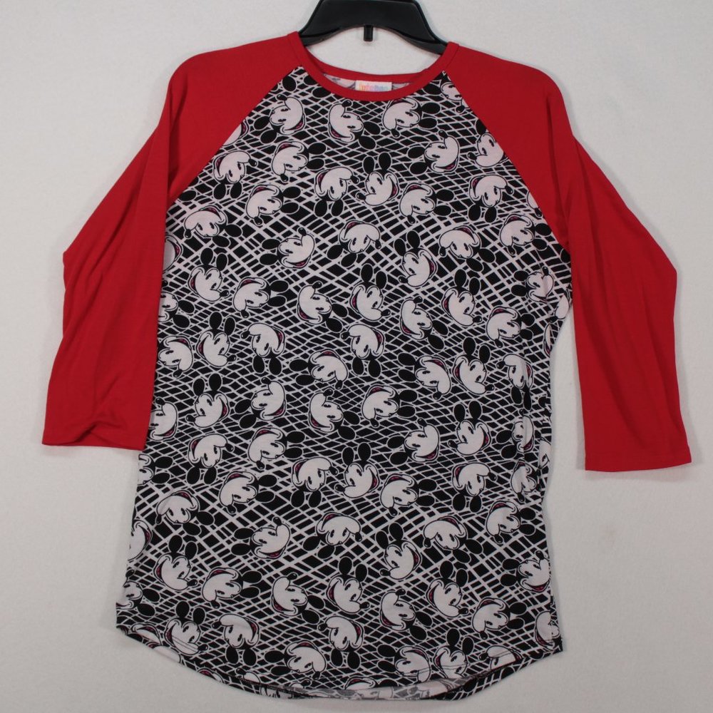 LuLaRoe Shirt Women's Small Mickey Mouse Multicolor Three Quarter Sleeve